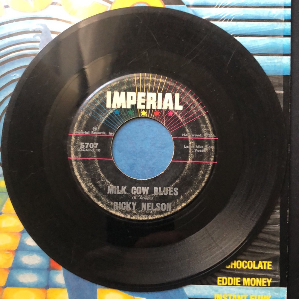 ***Free*** Ricky Nelson Milk Cow Blues/You Are The Only One Vinyl 45 Record '60